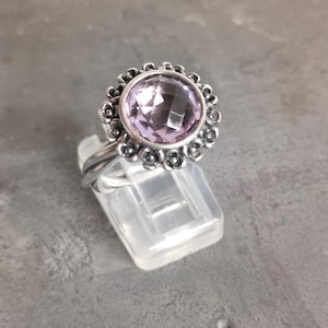 Pandora S925 Ale Sterling Silver Wanda's Garden Amethyst Size Ring K