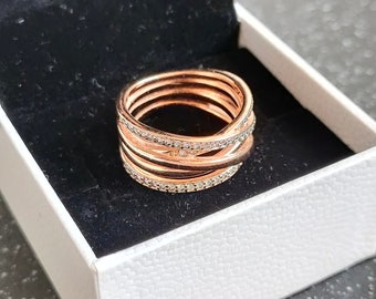 Pandora Rose Gold Ale R 58 Ring Pandora Ale R 14k Rose Gold Plated