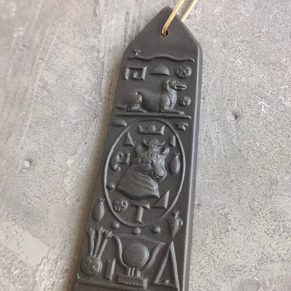 Wedgwood Jasperware Egyptian Revival Pendant Black Basalt