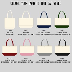 Personalized Canvas Tote Bag with Zipper|Gift for Teacher Appreciation week|Thank you Gift idea for Teacher, Educator, Mentor|End of Year image 7