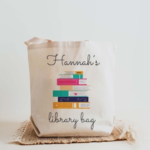 Personalized Kids Tote Bag, Custom Name Bag for library & Toys