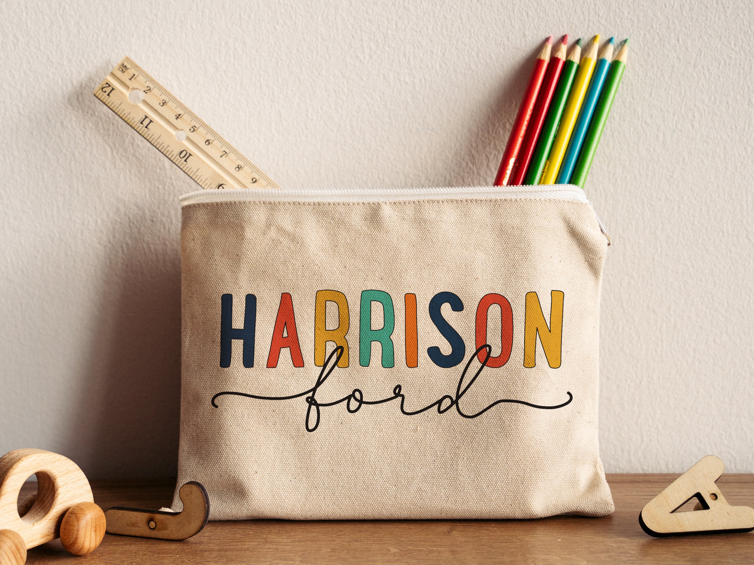 Personalized Pencil Roll, Pencil Roll Case – OakPo Paper Co.