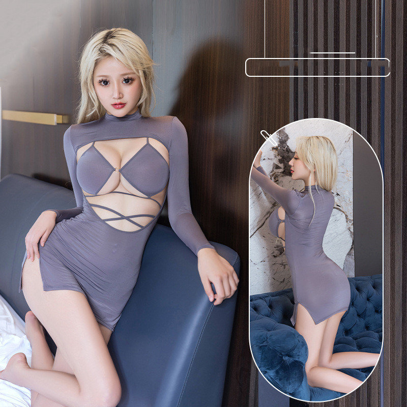 Transparent Lingerie Sluty Clothing Sheer Dress See Through Fetishwear