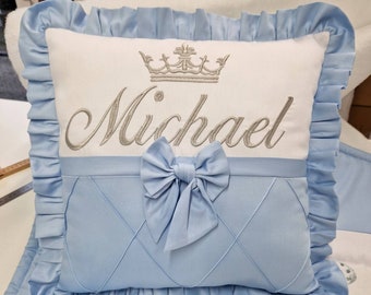 Personalized Pillow with embroidery for boys. Baby Pillow with name. personalized cushion. personalized gift