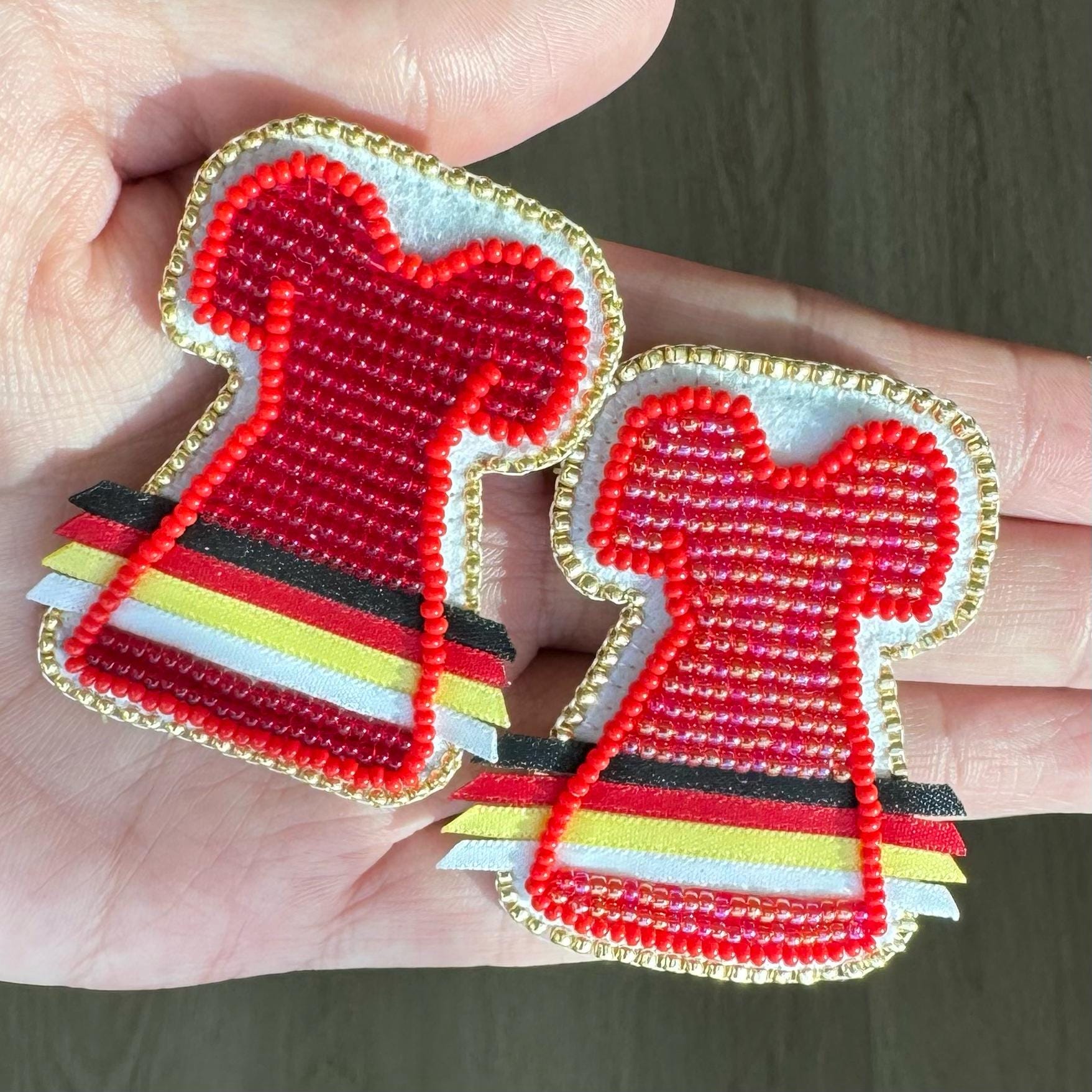 beaded red dress pin RED DRESS BEADED BROOCH PIN – The Cedar Basket