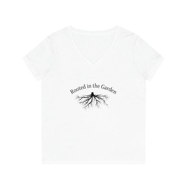 Geworteld in The Garden Evoker T-shirt met V-hals voor dames