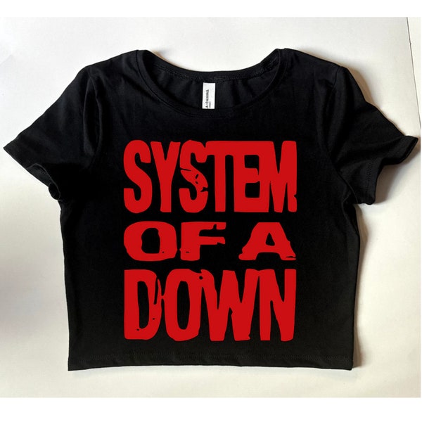 System Of A Down Cropped Tee- Band Shirt- Band Tee- SOAD- System Of A Down Merch- Band Merch- System Of A Down Band Tee