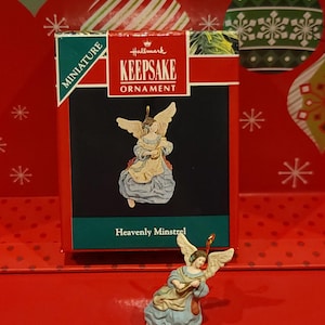 1991 Heavenly Minstrel Christmas Vintage Hallmark Keepsake Tree Ornament - MINIATURE
