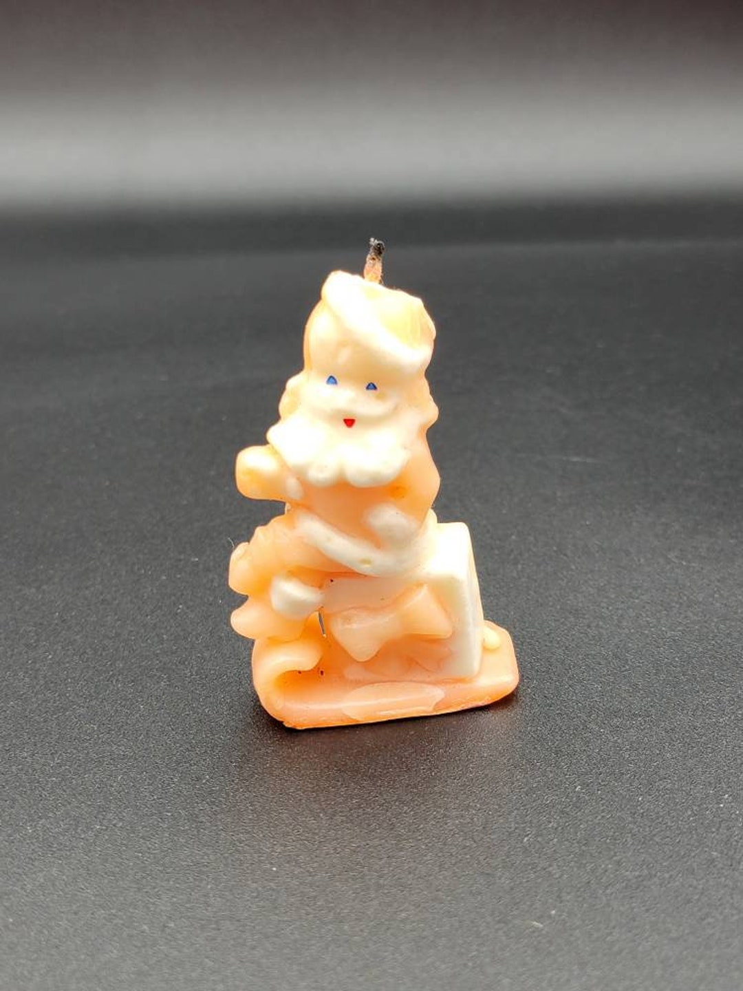 Vintage Gurley Santa Wax Candle 3 Tall Christmas Etsy