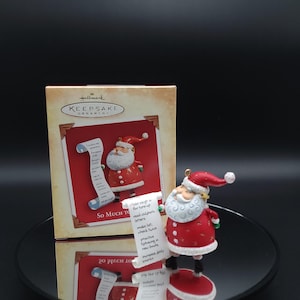2004 So Much To Do! Santa ornament Christmas Vintage Hallmark Keepsake Tree Ornament