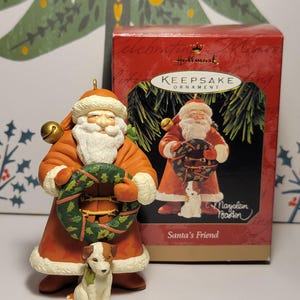 1997 Santa&#39;s Friend Christmas Vintage Hallmark Keepsake Tree Ornament