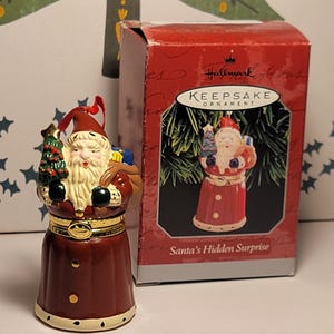1998 Santa&#39;s Hidden Surprise Christmas Vintage Hallmark Keepsake Tree Ornament