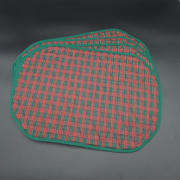 Red Plaid Placemat Etsy