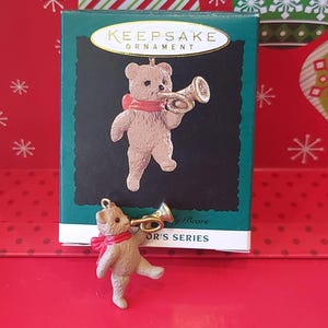 1995 March of the Teddy Bears Christmas Vintage Hallmark Keepsake Tree Ornament - MINIATURE