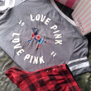 Victoria&#39;s Secret PINK Lot Sleep Shirt Sleep Shorts Dog Love PINK VS Pink Sleep Lot