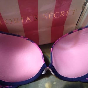 34C Victoria's Secret PINK Push Up Bra Pink Purple VS PINK Bra bild 5