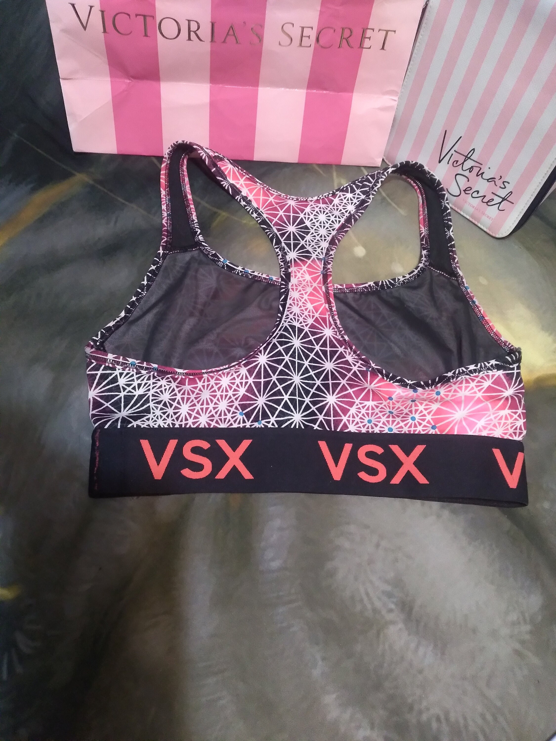 Victoria's Secret VSX Sports Bra Multicolor Logo Small VS Etsy