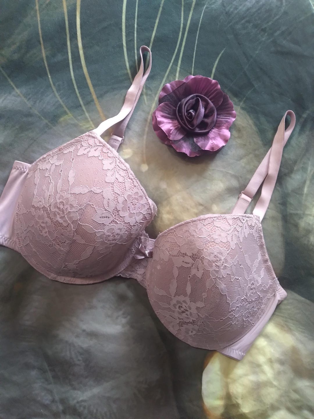 40D Laura Ashley Bra Full Coverage Lavender Nylon Lace Bra - Etsy