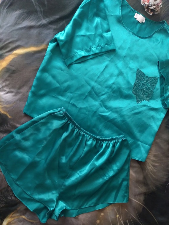 Vintage Beaux Reves by LA intimates Silky Satin P… - image 1