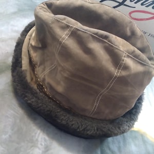 Vintage 70s Faux Fur Bucket Hat Brown XL Union Made Cloche Winter Vintage 70s Faux Fur Bucket Hat Brown XL | Mercari main image 4