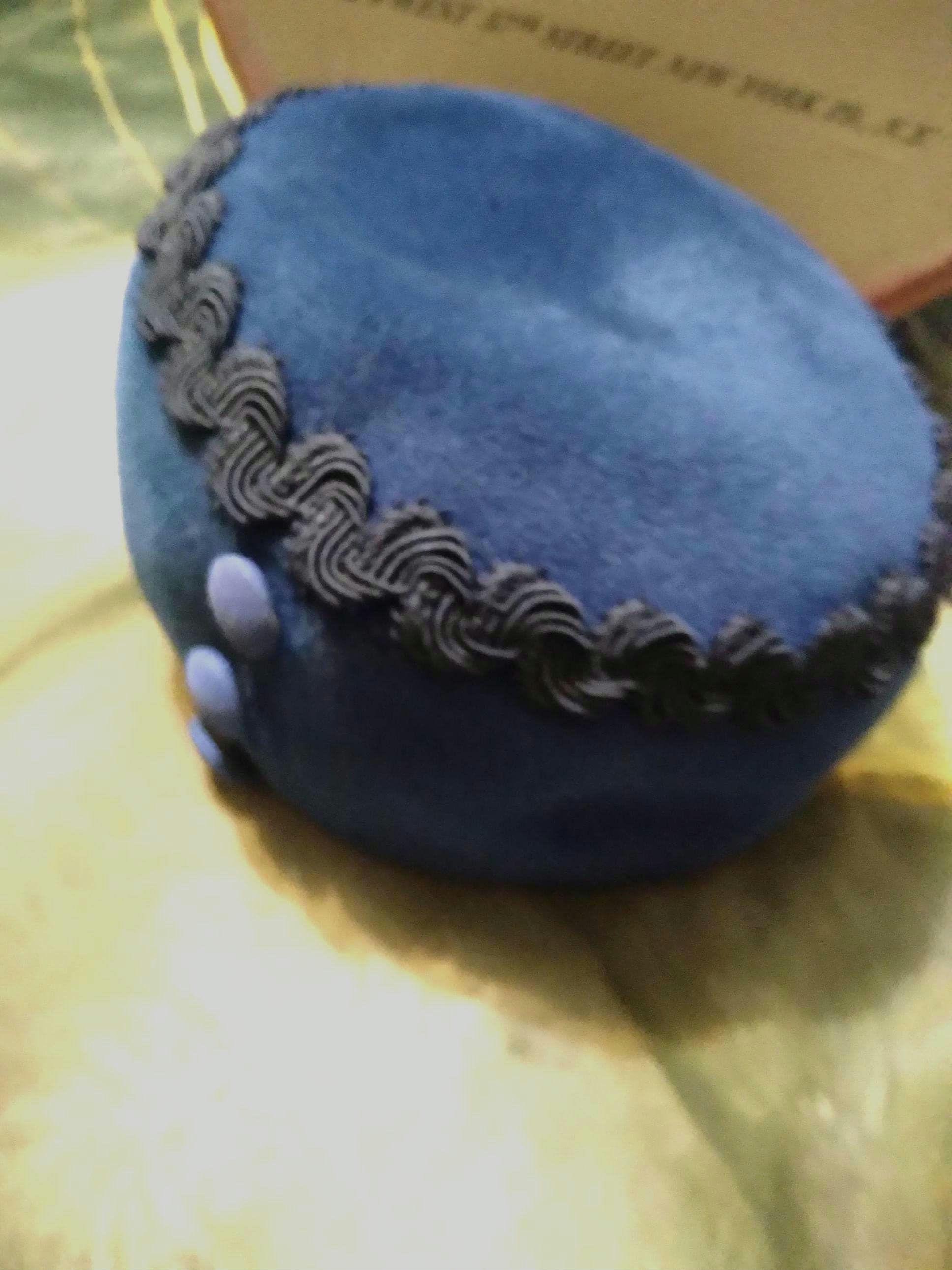 Vintage 50s 60s Hat by Linda Farrell New York Blue Genuine  display picture 2