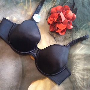 38B Vanity Fair Bra Black Full Coverage Convertible Straps Body Caress 75335 New