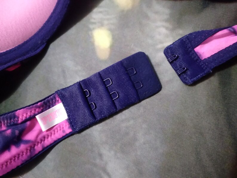 34C Victoria's Secret PINK Push Up Bra Pink Purple VS PINK Bra bild 4