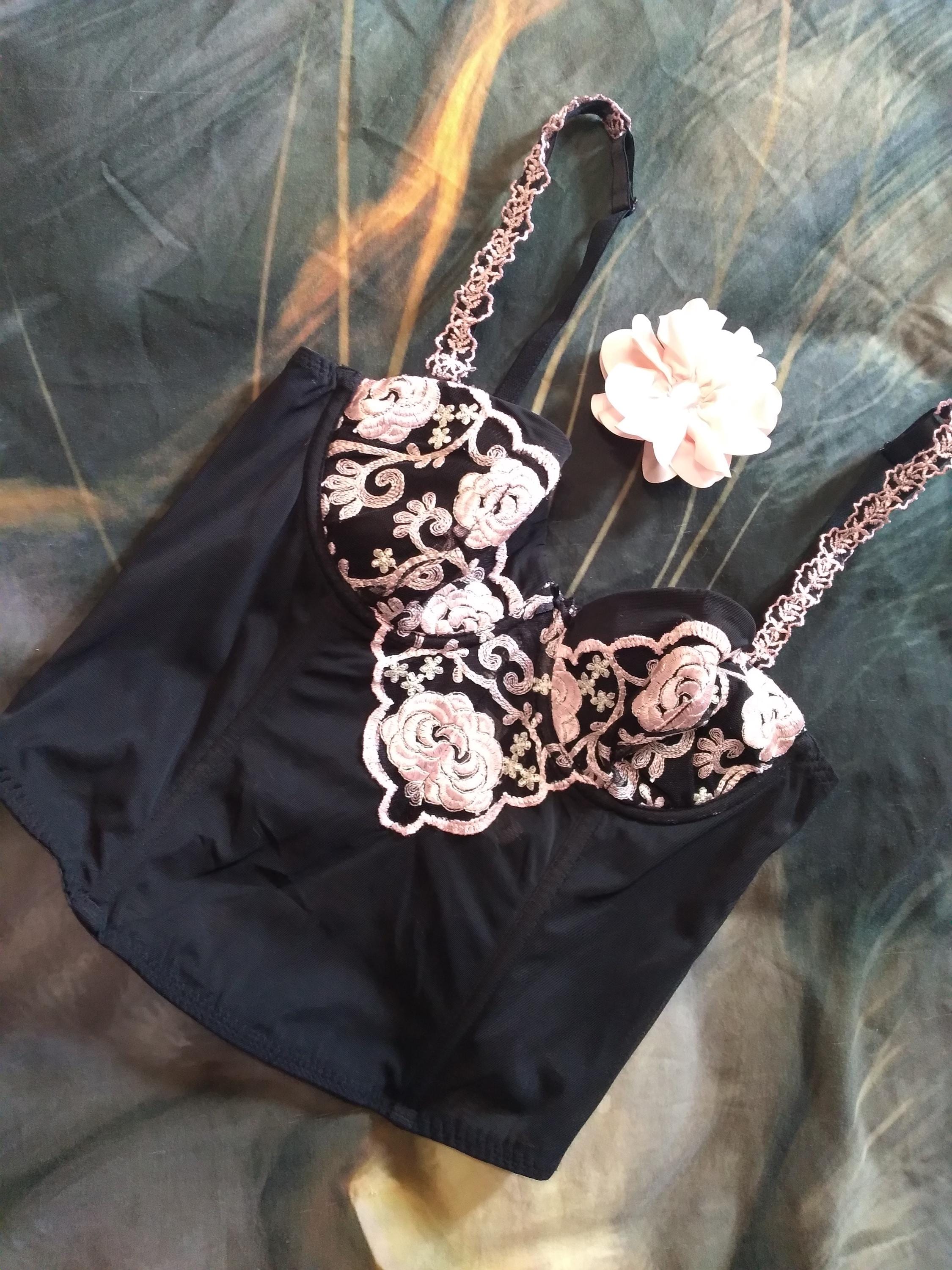 AMERI INDIA EMBROIDERY BUSTIER ブラックF Pour Moi INDIA EMBROIDERY BUSTIER 20339 - Bra~vo intimates