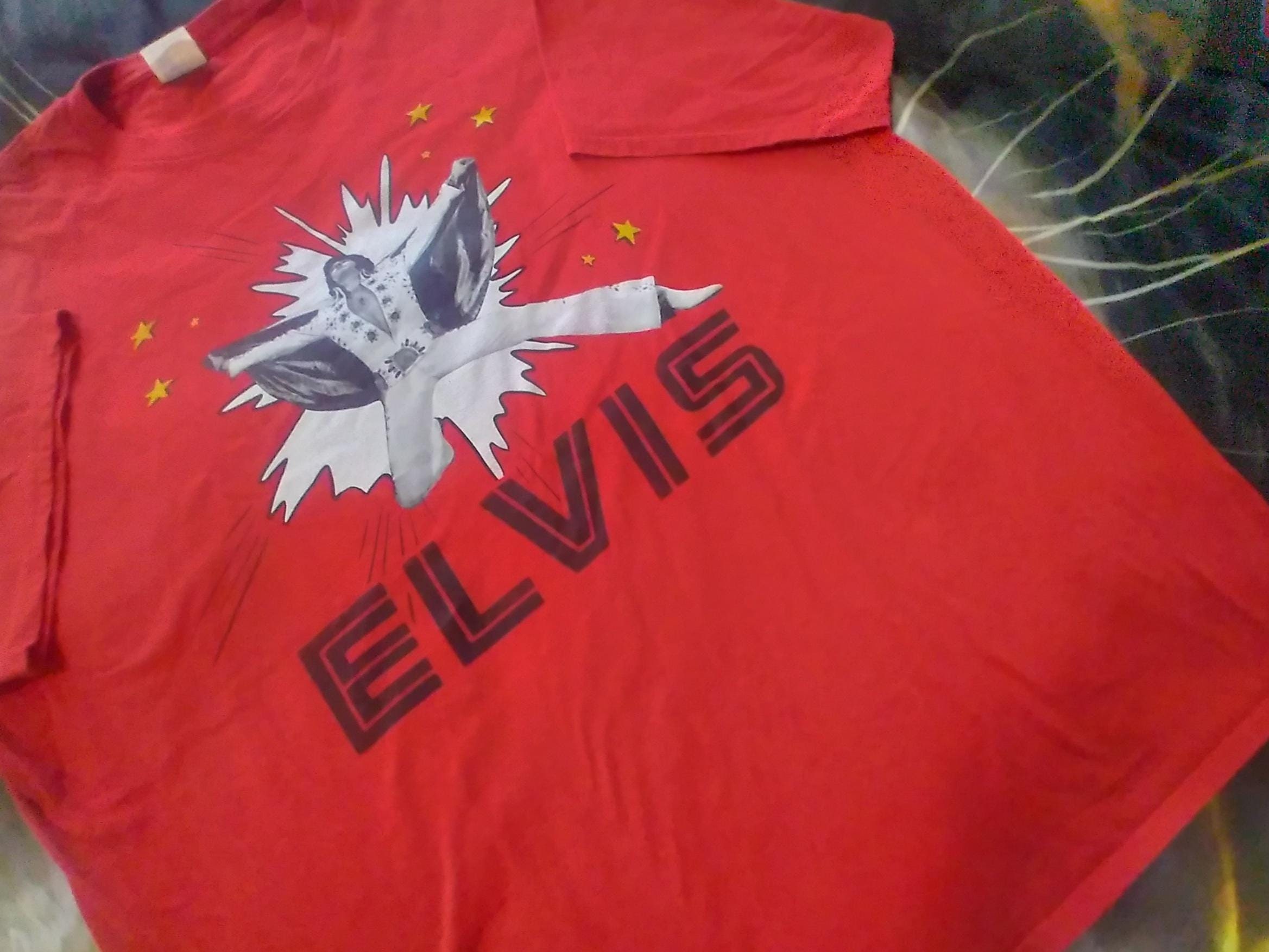 Red Vintage Elvis Shirt - Etsy