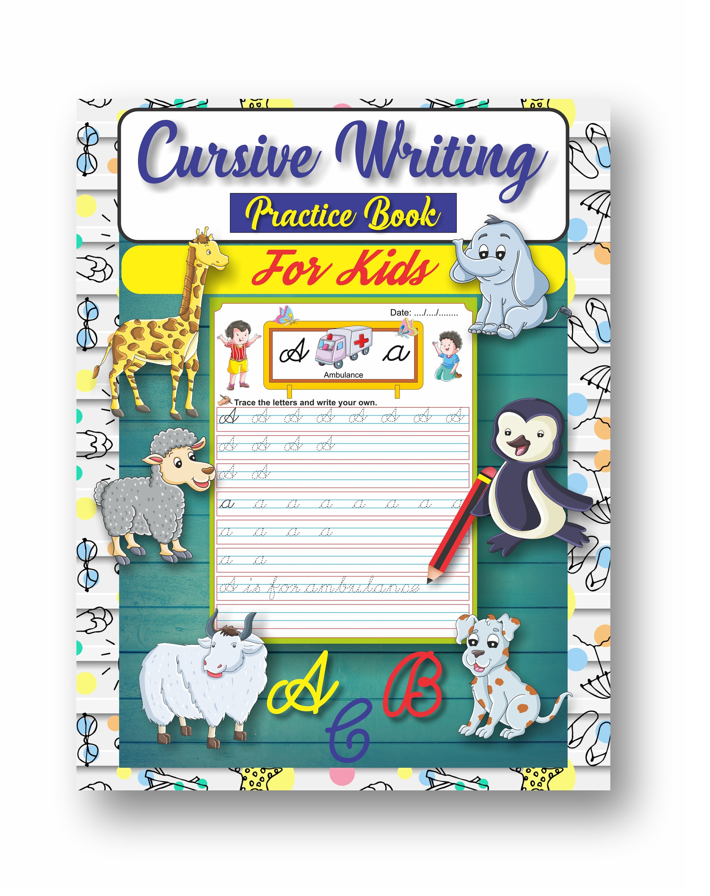 Cursive Writing Practice Book for Kids | Etsy
