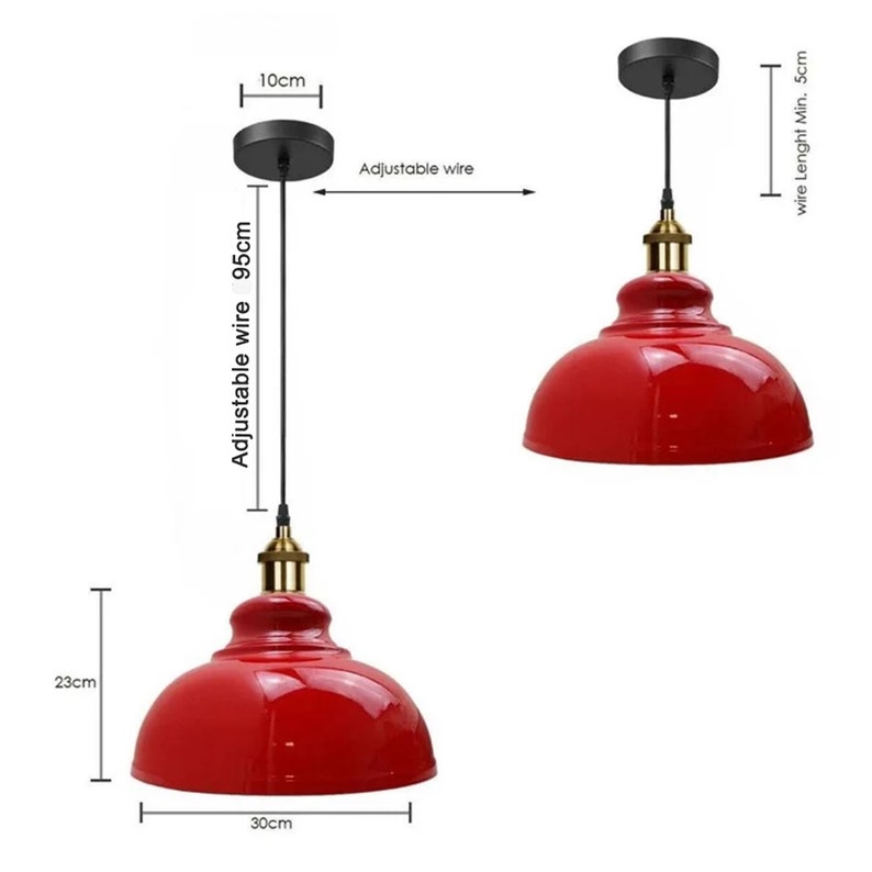 Kitchen Pendant Light Metal Colour Ceiling Chandelier Etsy