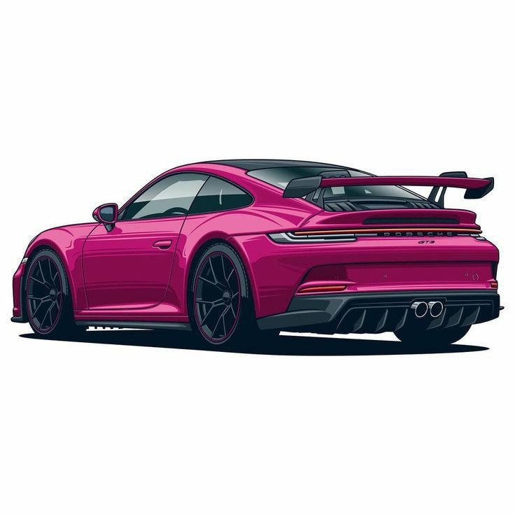 ポルシェ911 GT3 RSの車のイラスト - Etsy 日本