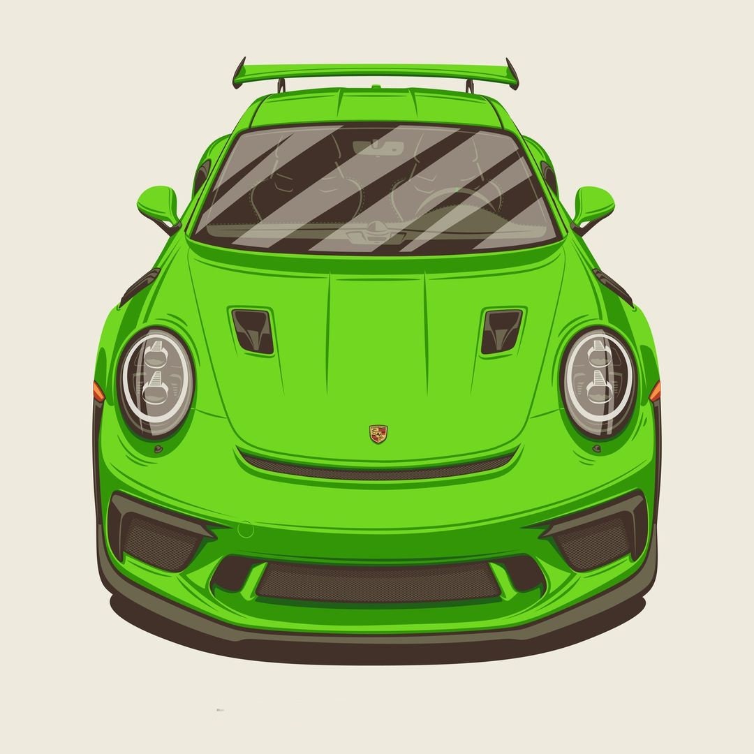 Porsche 911 GT3 RS ポルシェ キャンバスアート 絵画 Rough sketch Porsche 991 GT3 RS next car @aiden.gt4