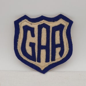 Vintage Wool Blue and White GAA Letterman Patch, circa 1960s