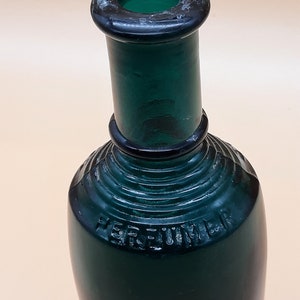 Antique Dark Green Solon Palmer Perfumer Bottle, circa 1900&#39;s