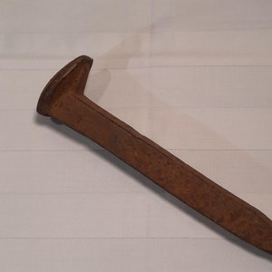Vintage Blacksmith Forged Railroad Spike from Eastern Kansas, circa late 1960s