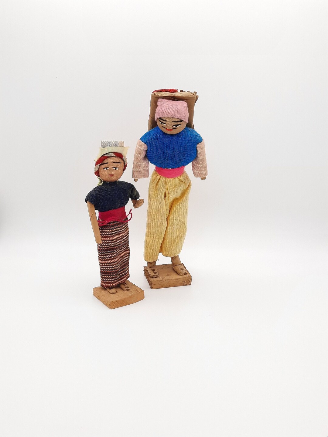 Vintage Guatemalan Cloth Handmade Folk Art Dolls, Circa 1970's - Etsy