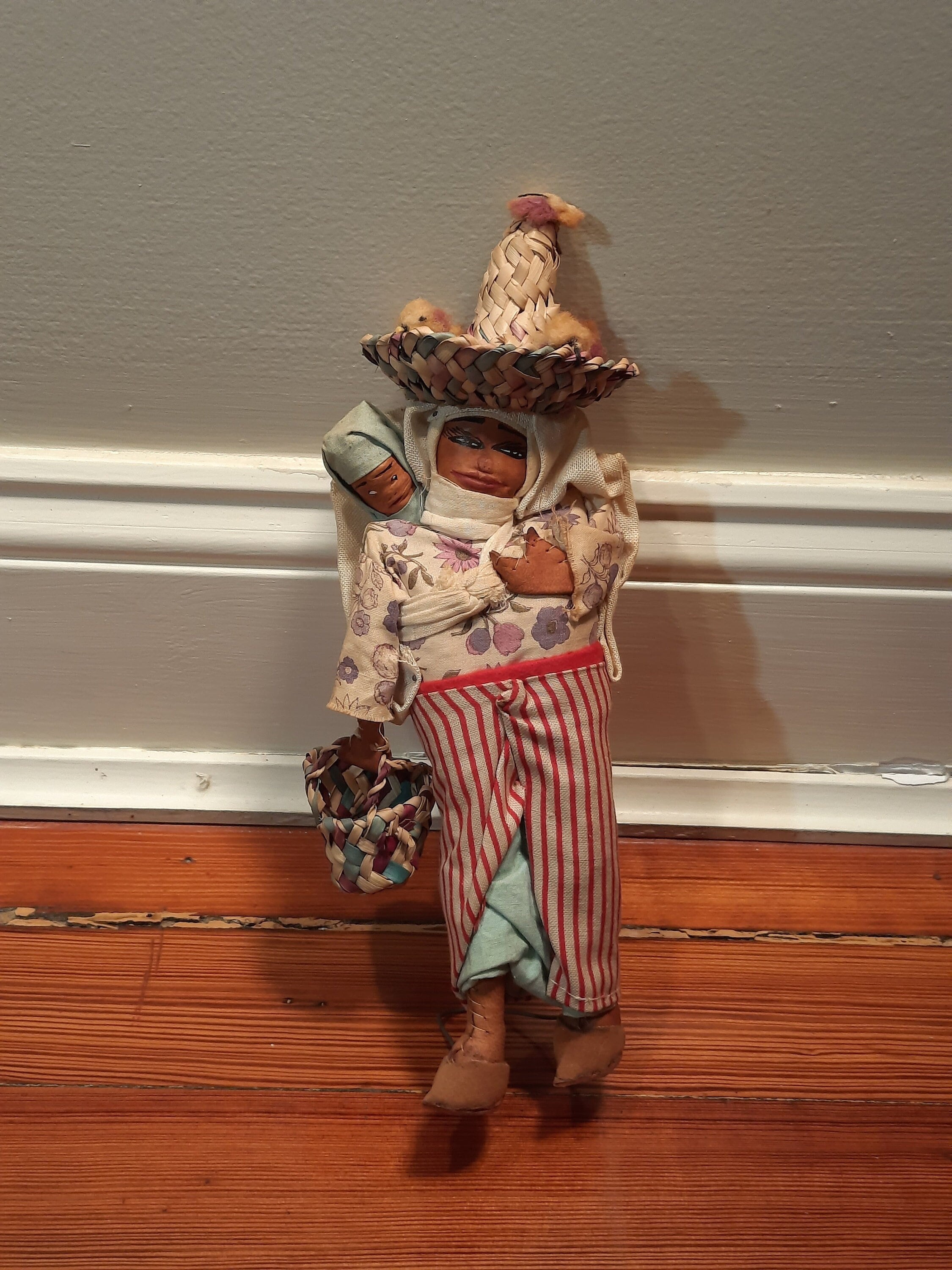 Vintage Latin American Folk Art Doll With Hand Stitched Leather Body ...