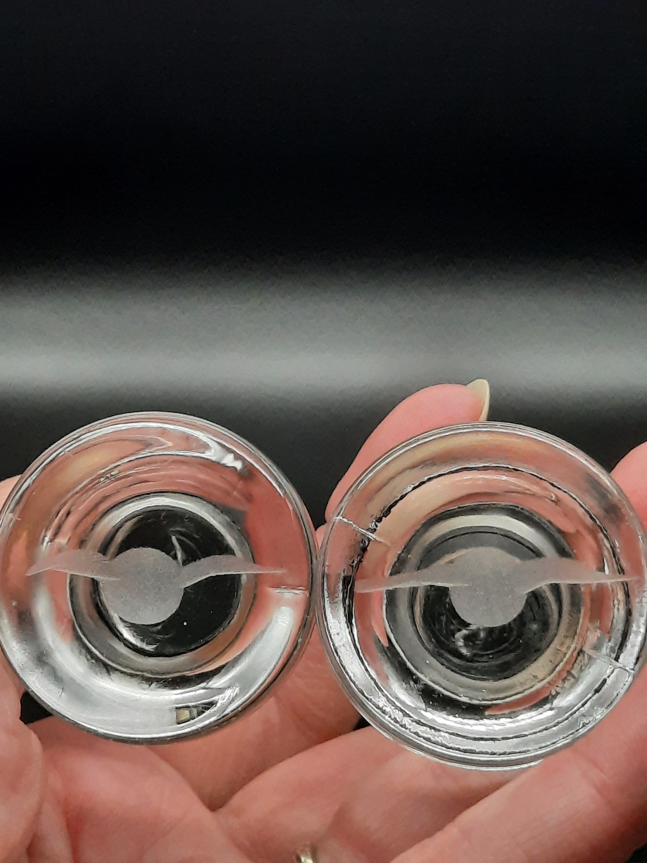 Vintage Italian Glass Hand Etched Cruet Set Circa 1980's Etsy