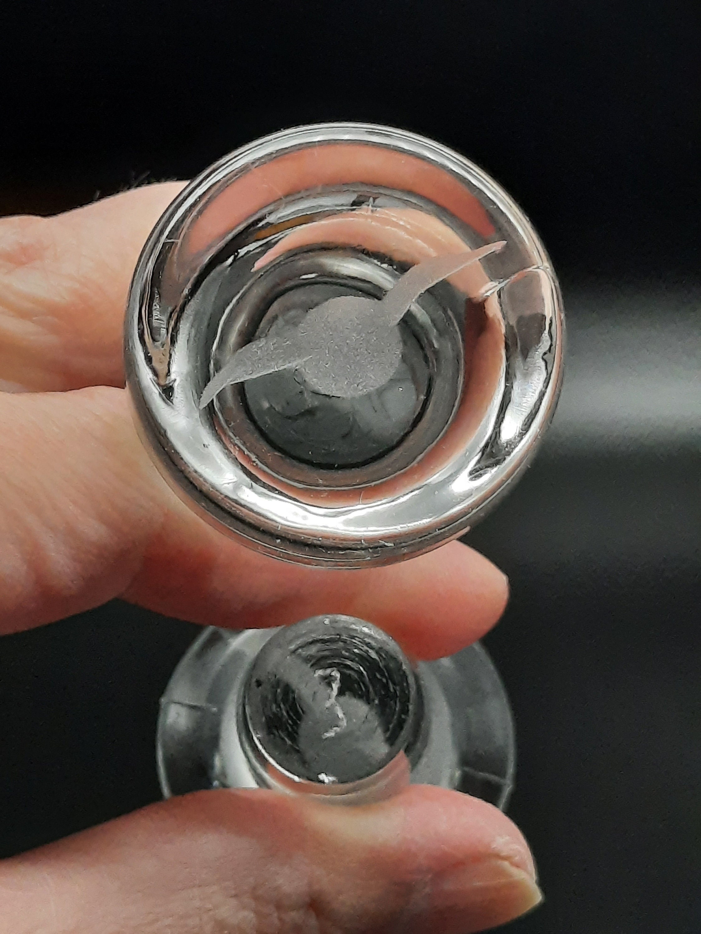 Vintage Italian Glass Hand Etched Cruet Set Circa 1980's Etsy