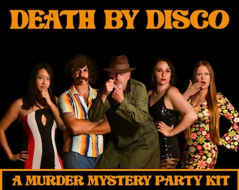 Death By Disco Murder Mystery DIGITAL DOWNLOAD Party Kit (20-27 Guests)