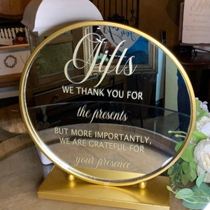 Wedding Gift Sign, Gift Sign, Wedding Thank You Sign, Multi-Use Sign, Engagement, Shower and Wedding Sign.  Party Thank You Sign.