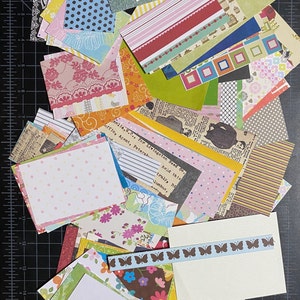 Scrap Paper Pack - 100 Piece Mixed Patterned Paper - for Junk Journal, Card Making, Scrapbooking, Collage, Mixed media