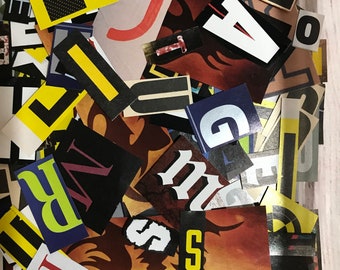 Over 150 Paper Ransom Note Letter Cutouts Crafting Collage Scrapbooks Junk Journals Paper Ephemera