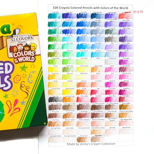 100 Colored Pencils Swatch Chart