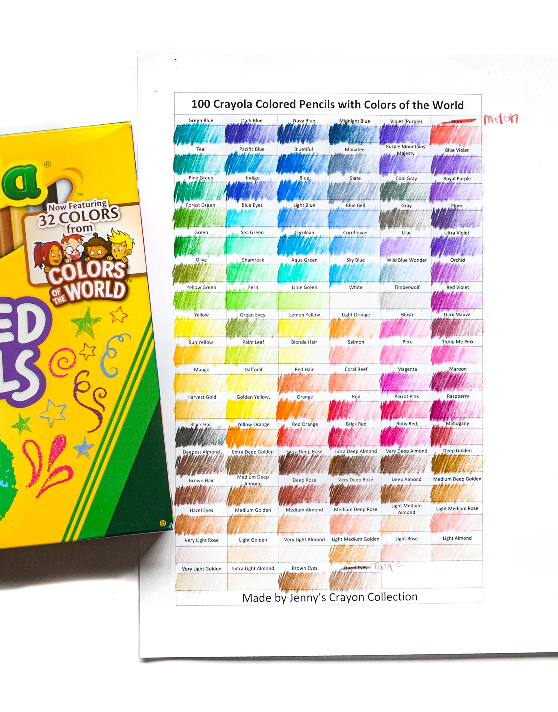 Crayola 50-ct. Assorted Printable Fillable Swatch Chart, Colored