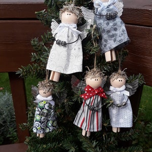 Clothespin Angel Ornament