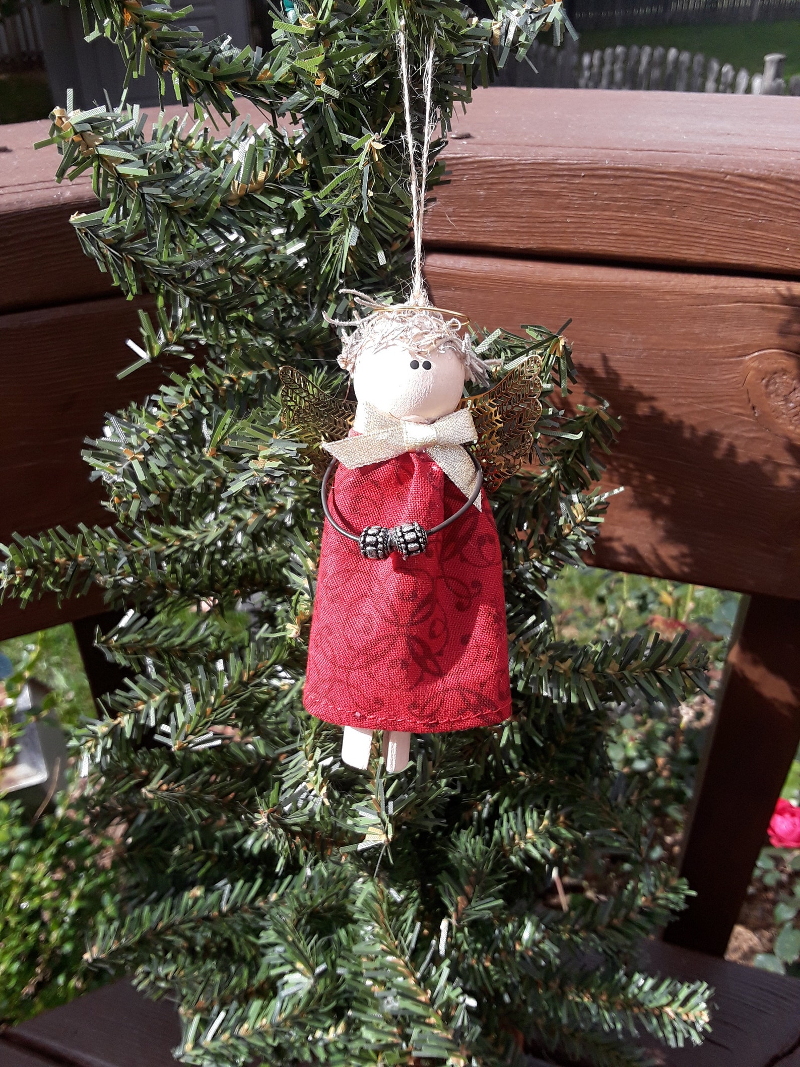 Clothespin Angel Ornament - Etsy