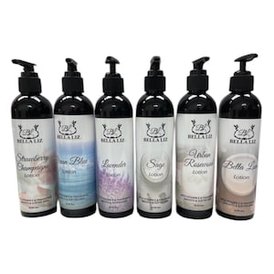 Skin Care Body Lotion 8oz Handmade Body Lotion with Fragrance Oils and Vitamin &quot;E&quot;, Organic Body Lotion, Natural Body Lotion
