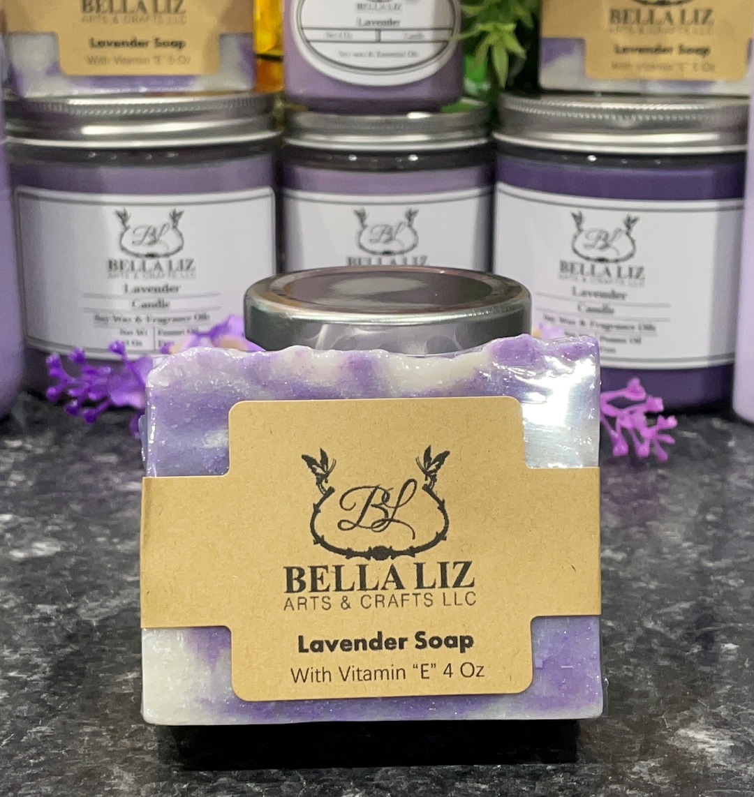 Lavender Handmade Cold Pressed Soap 4oz With Shea Butter, Cocoa Butter ...